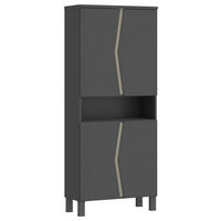 HOCHSCHRANK 68,6/170/35,3 cm  - Anthrazit/Weiß, MODERN, Keramik/Holzwerkstoff (68,6/170/35,3cm) - MID.YOU