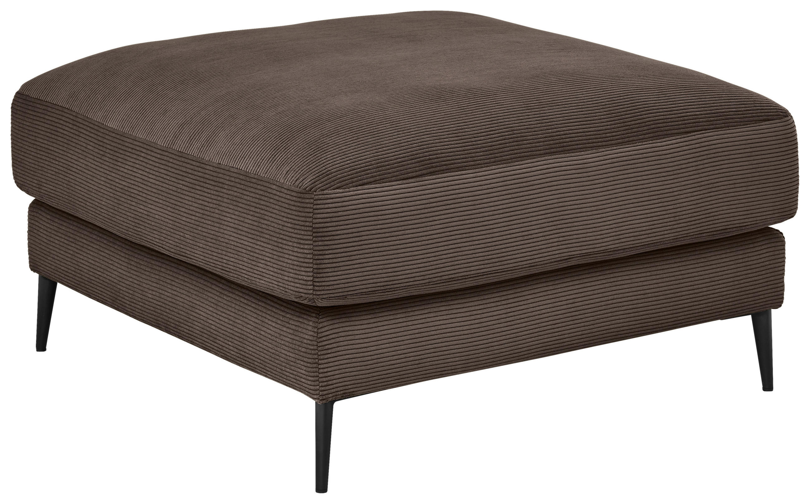 HOCKER in Textil Taupe  - Taupe/Schwarz, Design, Textil/Metall (90/43/90cm) - Dieter Knoll