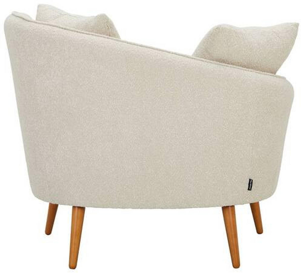 SESSEL Bouclé Beige    - Beige/Naturfarben, KONVENTIONELL, Holz/Textil (106/88/83cm) - Max Winzer