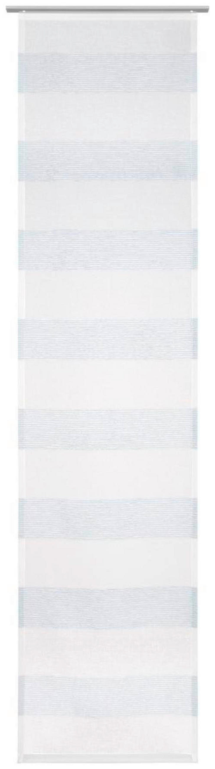 FLÄCHENVORHANG   halbtransparent  60/245 cm   - Blau/Weiß, Basics, Textil (60/245cm) - Novel