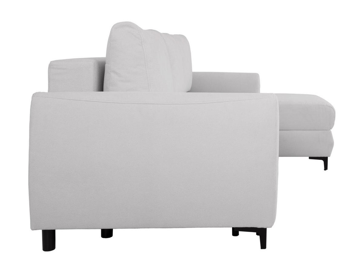 ECKSOFA Moli Grau Mikrofaser  - Schwarz/Grau, Design, Textil/Metall (236/148cm) - MID.YOU