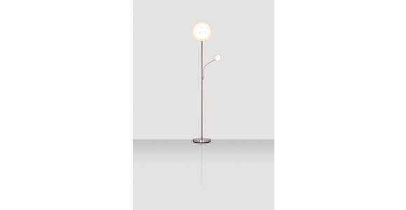 LED-STEHLEUCHTE 32/180 cm    - Opal/Weiß, KONVENTIONELL, Glas/Kunststoff (32/180cm) - Novel