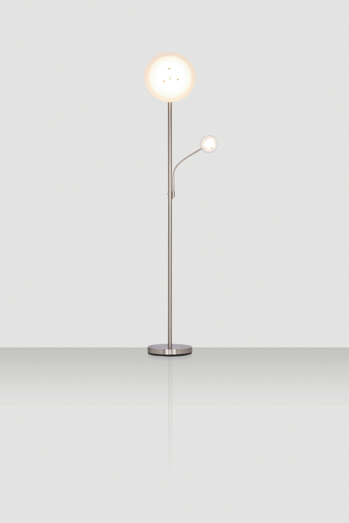 STOJACÍ LED SVÍTIDLO, 32/180 cm  - bílá/opál, Konvenční, kov/plast (32/180cm) - Novel