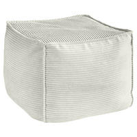 POUF Hellgrau Textil  - Hellgrau, Konventionell, Textil (66/40/66cm) - Hom`in