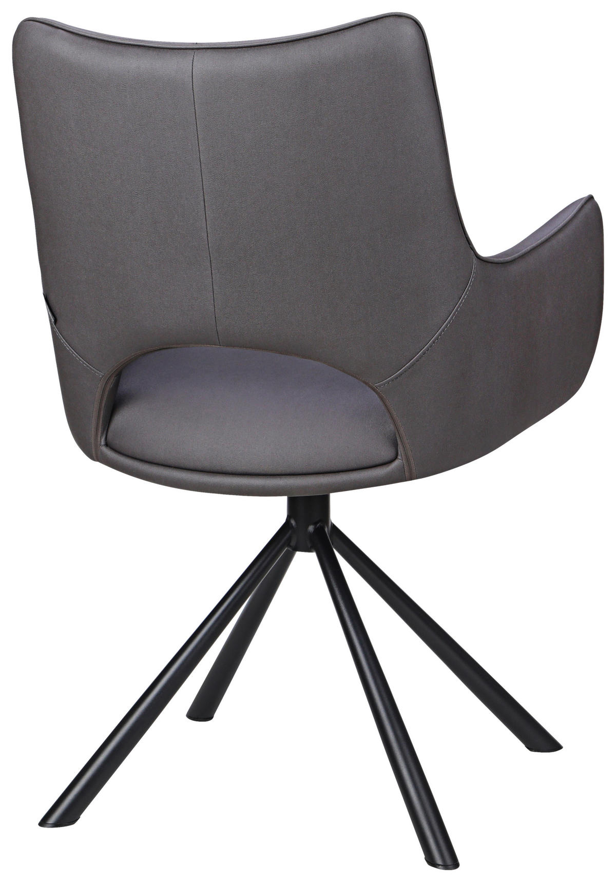 ARMLEHNSTUHL  in Eisen Mikrofaser  - Dunkelgrau/Schwarz, Design, Textil/Metall (59/88,5/62cm) - Carryhome