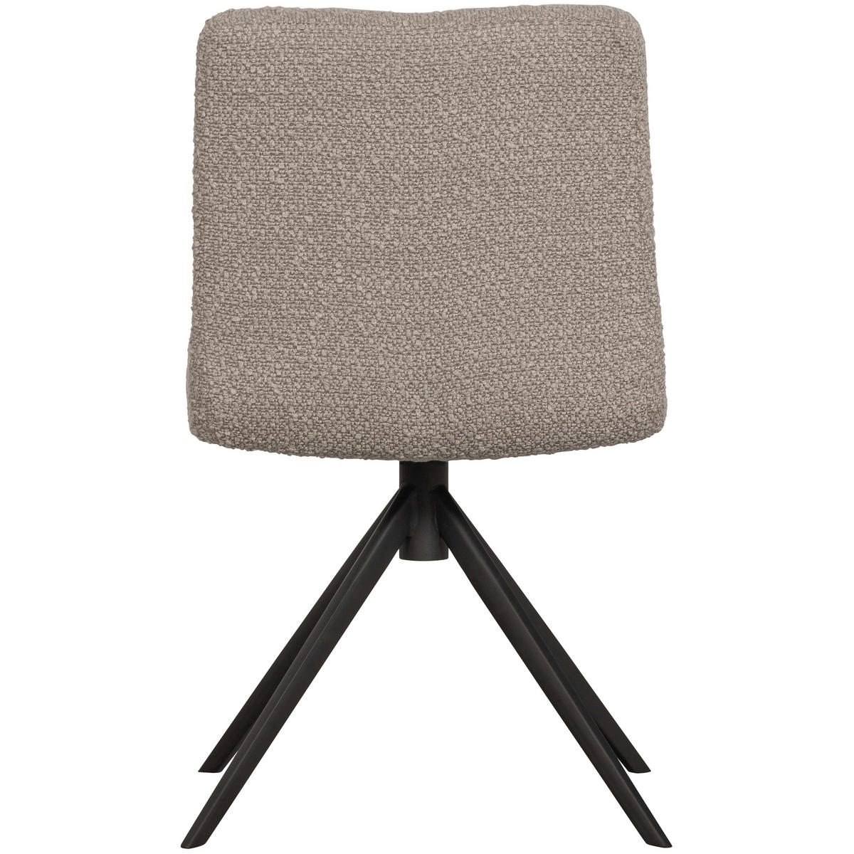 STUHL  Sitzfläche 360° drehbar Bouclé  - Sandfarben/Schwarz, Design, Textil/Metall (48/80/45cm) - Livetastic