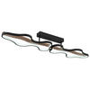 LED-TAKLAMPA 36 W 112/25,5/15 cm  - opal/svart, Design, metall/trä (112/25,5/15cm) - Globo
