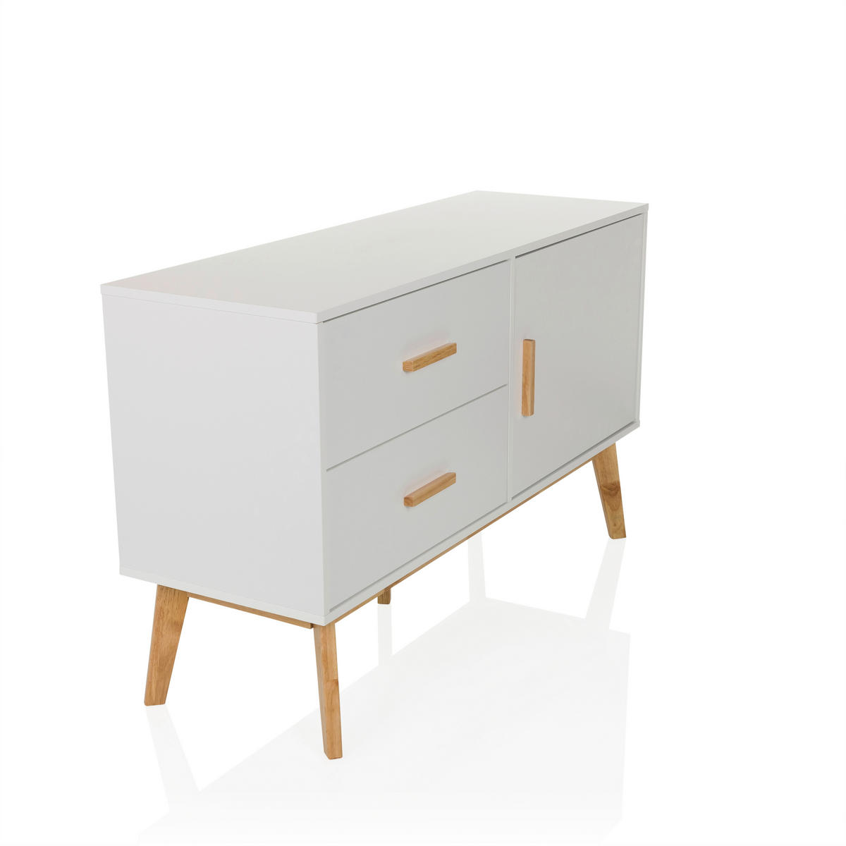 SIDEBOARD  in 120/72/40 cm  - Hellbraun/Weiß, MODERN, Holzwerkstoff (120/72/40cm) - MID.YOU