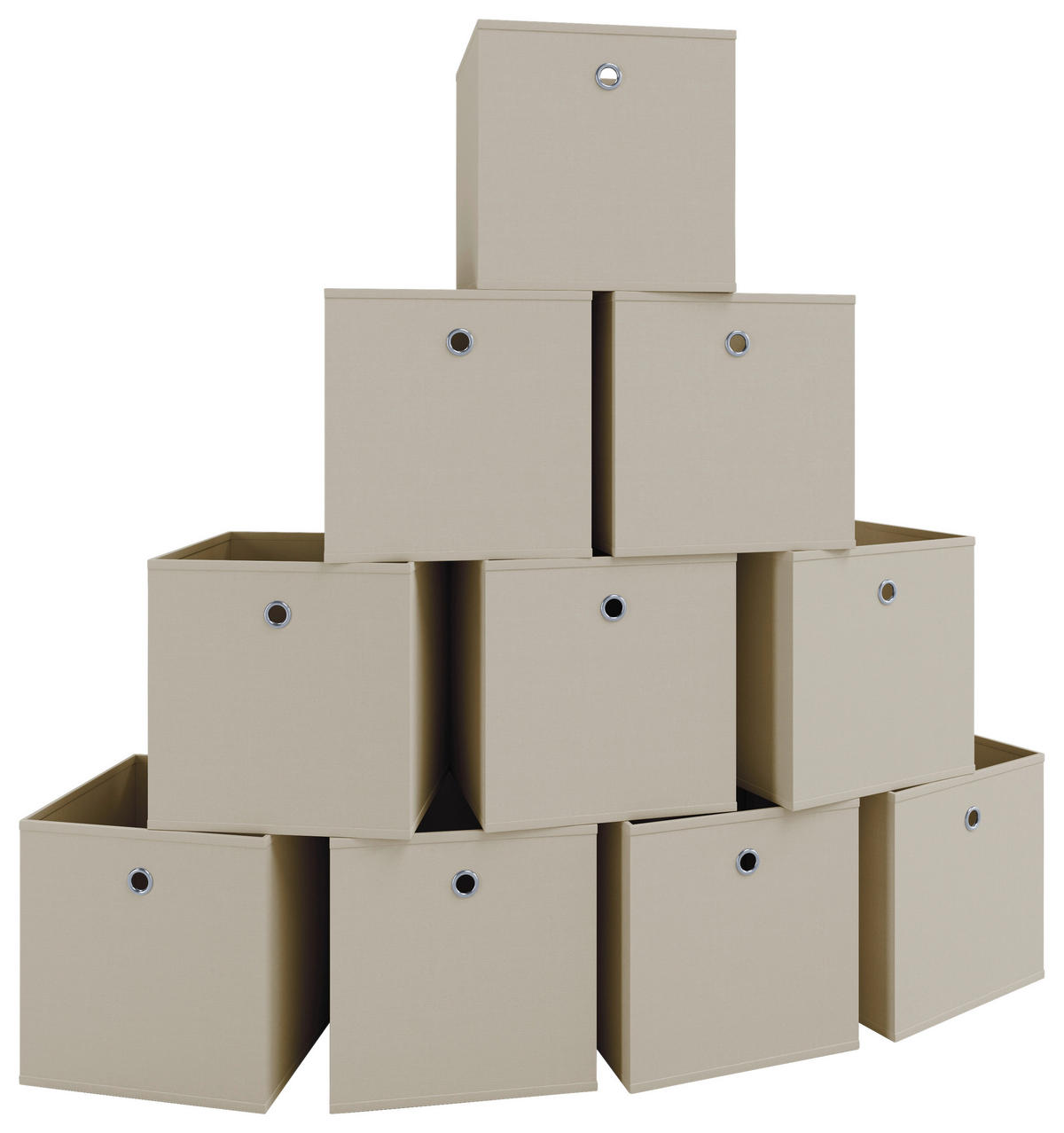 FALTBOX - Naturfarben/Weiß, MODERN, Textil (27/28/27cm) - MID.YOU