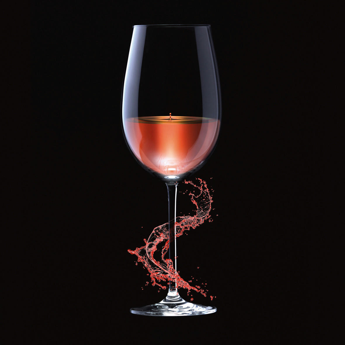KUNSTDRUCK Essen & Trinken 30/30 cm  - Rot/Schwarz, Basics, Papier (30/30cm) - Monee