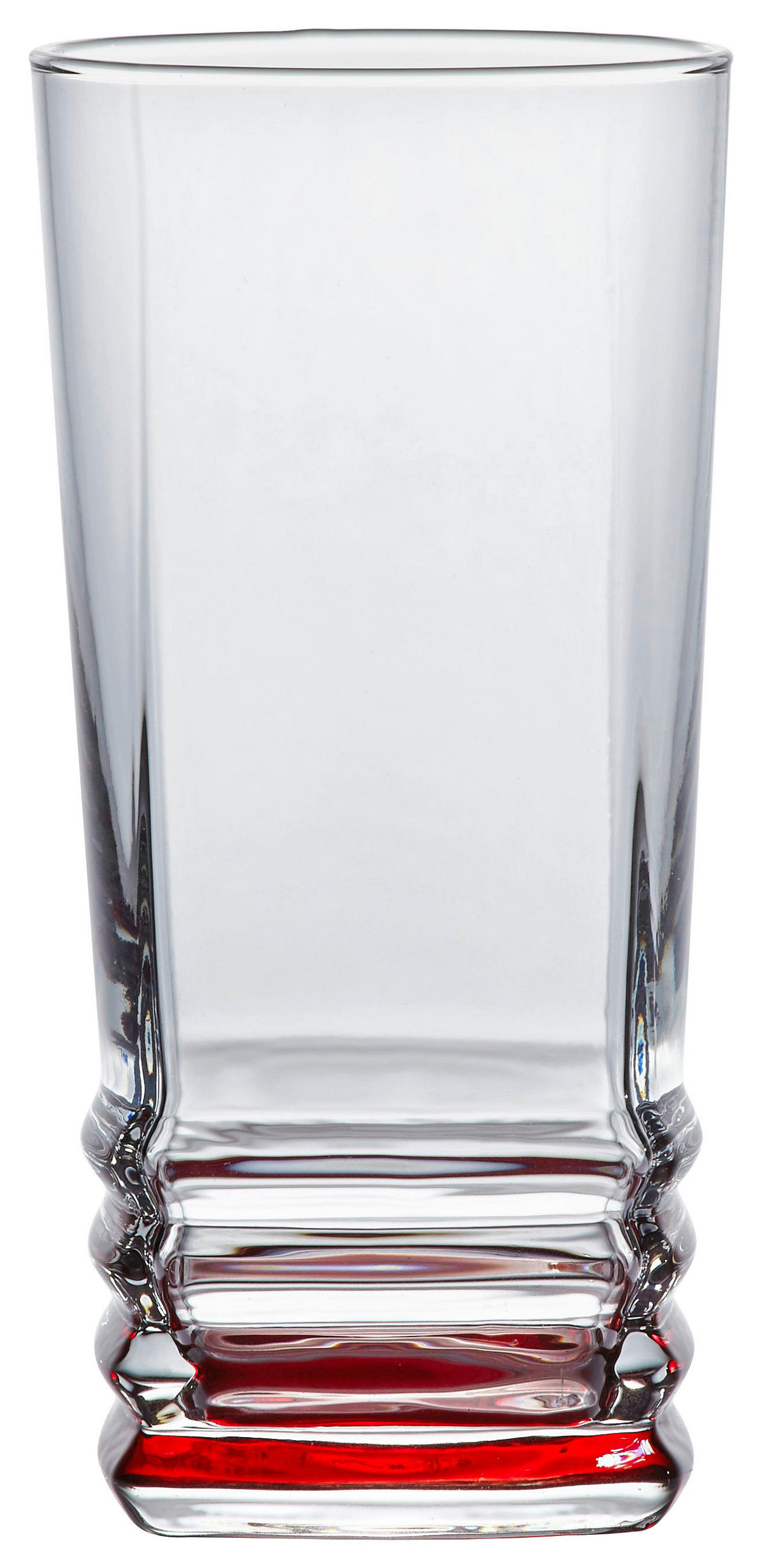 ČAŠA ZA PRODUŽENA PIĆA  335 ml  - prozirna/crvena, Osnovno, staklo (6,8/14cm) - Homeware