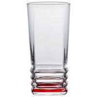 ČAŠA ZA PRODUŽENA PIĆA  335 ml  - prozirna/crvena, Osnovno, staklo (6,8/14cm) - Homeware
