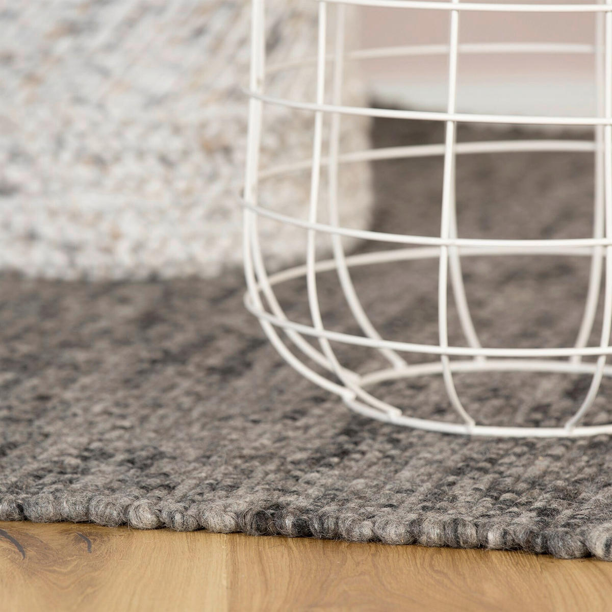 FLACHWEBETEPPICH 160/230 cm Graphitfarben  - Graphitfarben, Basics, Textil (160/230cm) - Kayoom