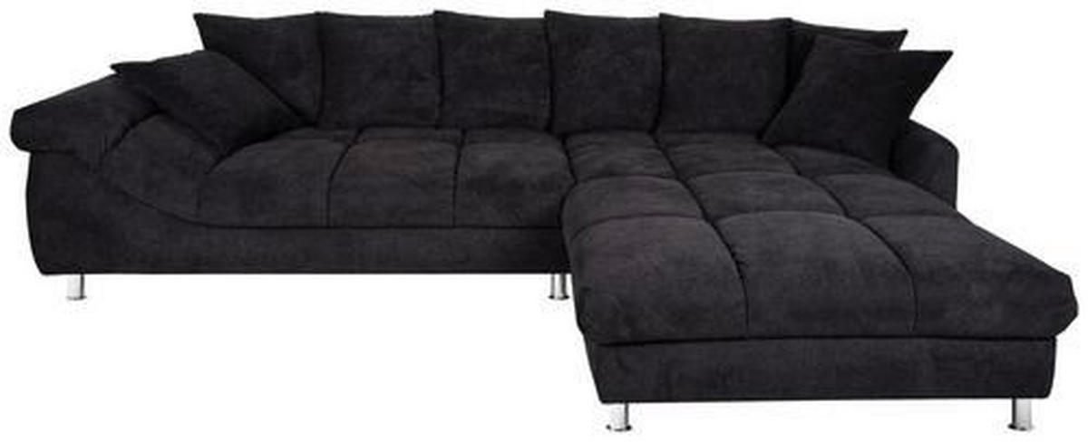 ECKSOFA Schwarz Webstoff von CARRYHOME