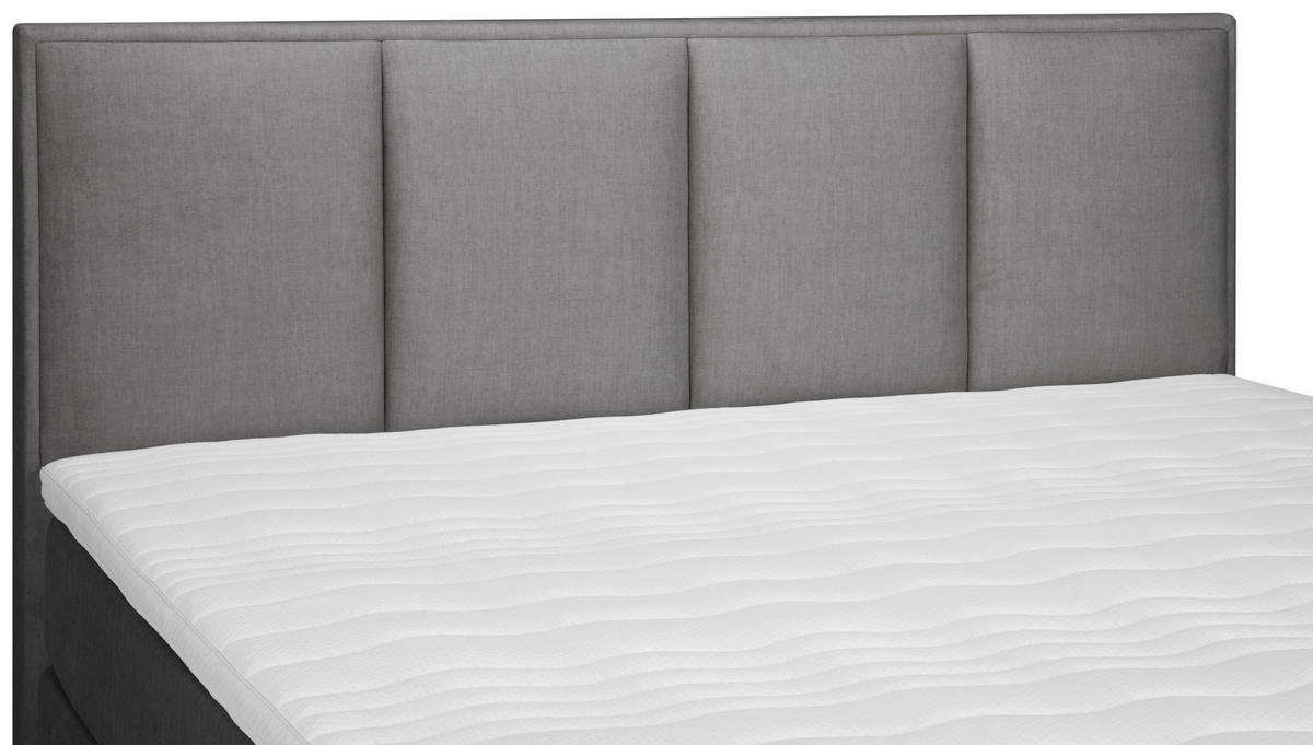 BOXSPRINGBETT 160/200 cm  in Grau  - Alufarben/Grau, MODERN, Textil (160/200cm) - MID.YOU