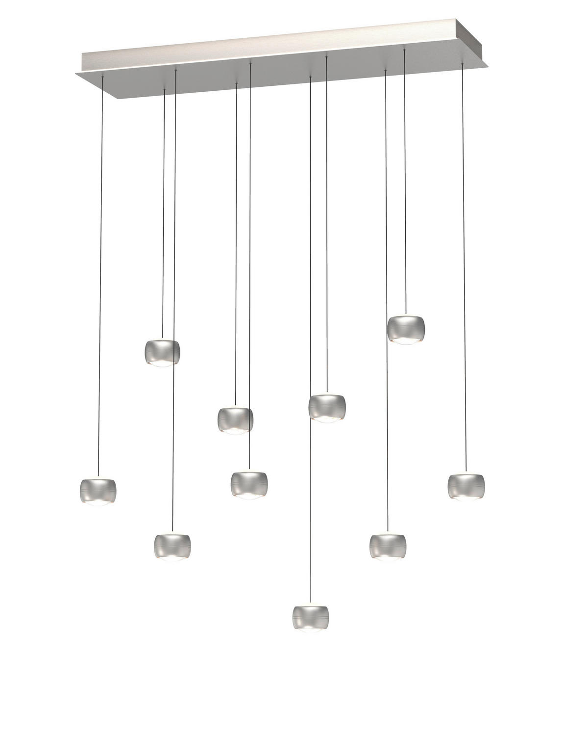 LED-HÄNGELEUCHTE 110/31/180 cm  - Nickelfarben, Basics, Metall (110/31/180cm)