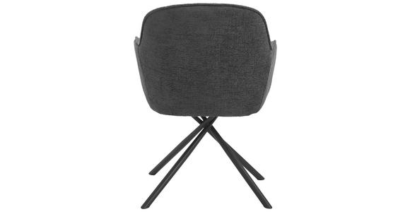 ARMLEHNSTUHL in Webstoff - Schwarz/Grau, Design, Textil/Metall (64/87/63cm) - Novel
