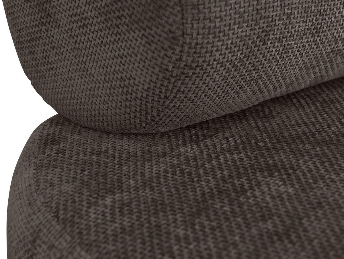 SESSEL in Struktur Mokka  - Schwarz/Mokka, Basics, Textil/Metall (88/70/88cm) - Livetastic
