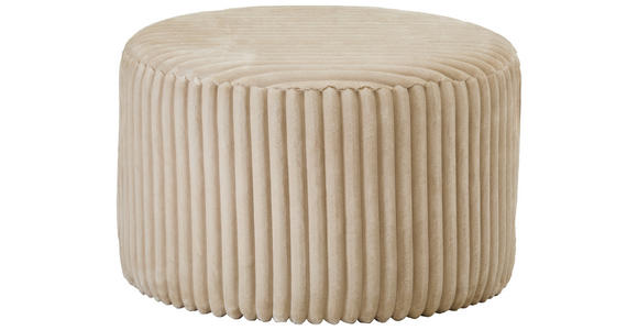 HOCKER Cord Creme  - Creme, Design, Textil (59/36/59cm) - Xora
