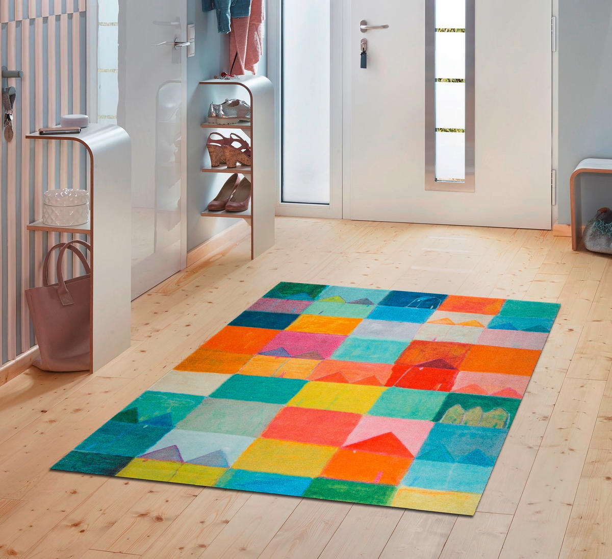 FLACHWEBETEPPICH 140/200 cm Sonnenstadt Multicolor  - Multicolor, KONVENTIONELL, Kunststoff/Textil (140/200cm) - wash+dry