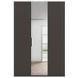 DREHTÜRENSCHRANK 151/235/61 cm,  in Graphitfarben, 3-türig  - Graphitfarben, Basics, Glas/Holzwerkstoff (151/235/61cm) - Novel