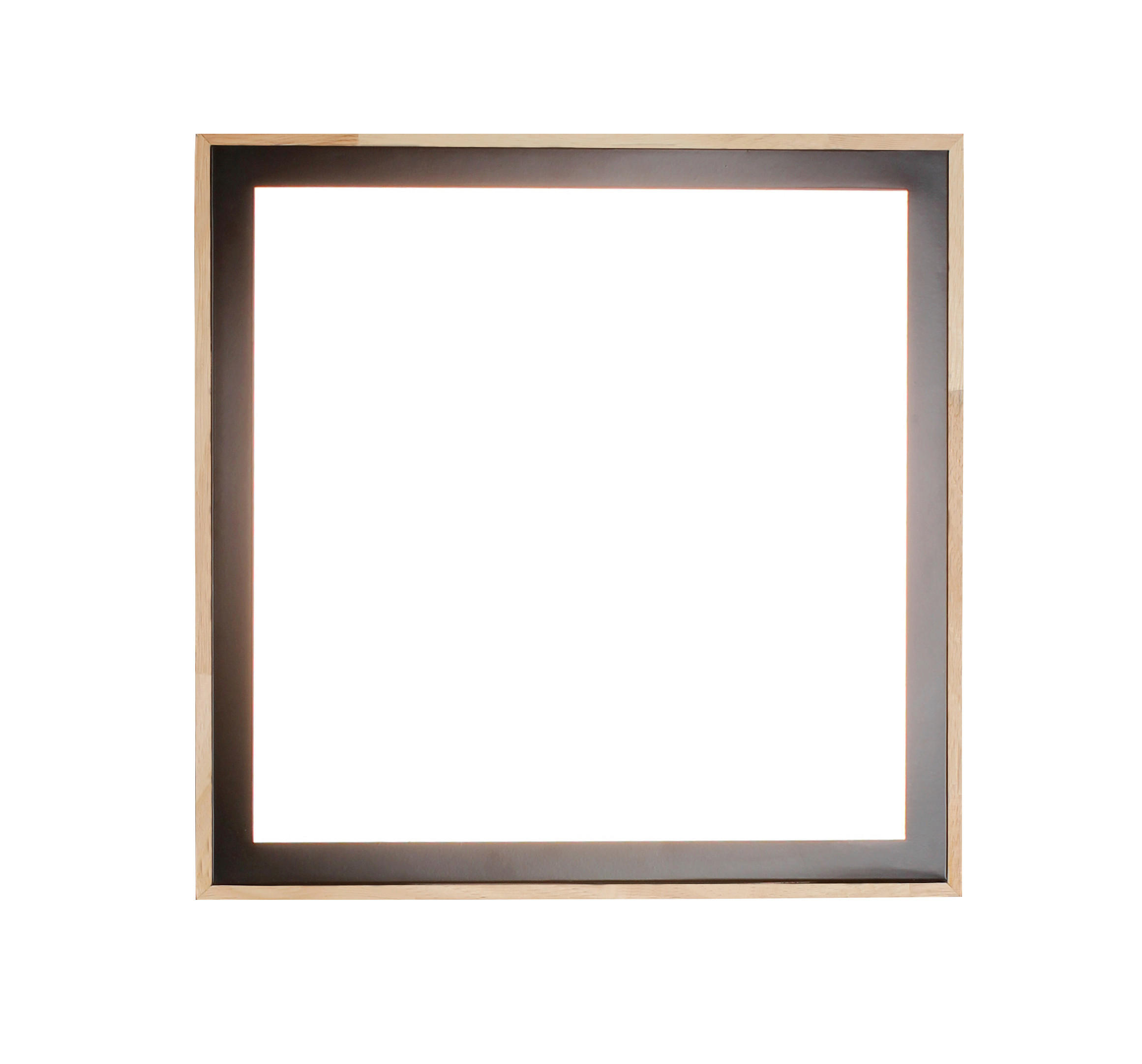 LED-DECKENLEUCHTE Solstar 28,5/28,5/8 cm   - Buchefarben/Schwarz, Natur, Holz/Kunststoff (28,5/28,5/8cm)