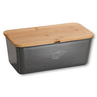 BROTBOX  - Hellbraun/Grau, Basics, Naturmaterialien/Kunststoff (34/18/13.5cm) - Kesper