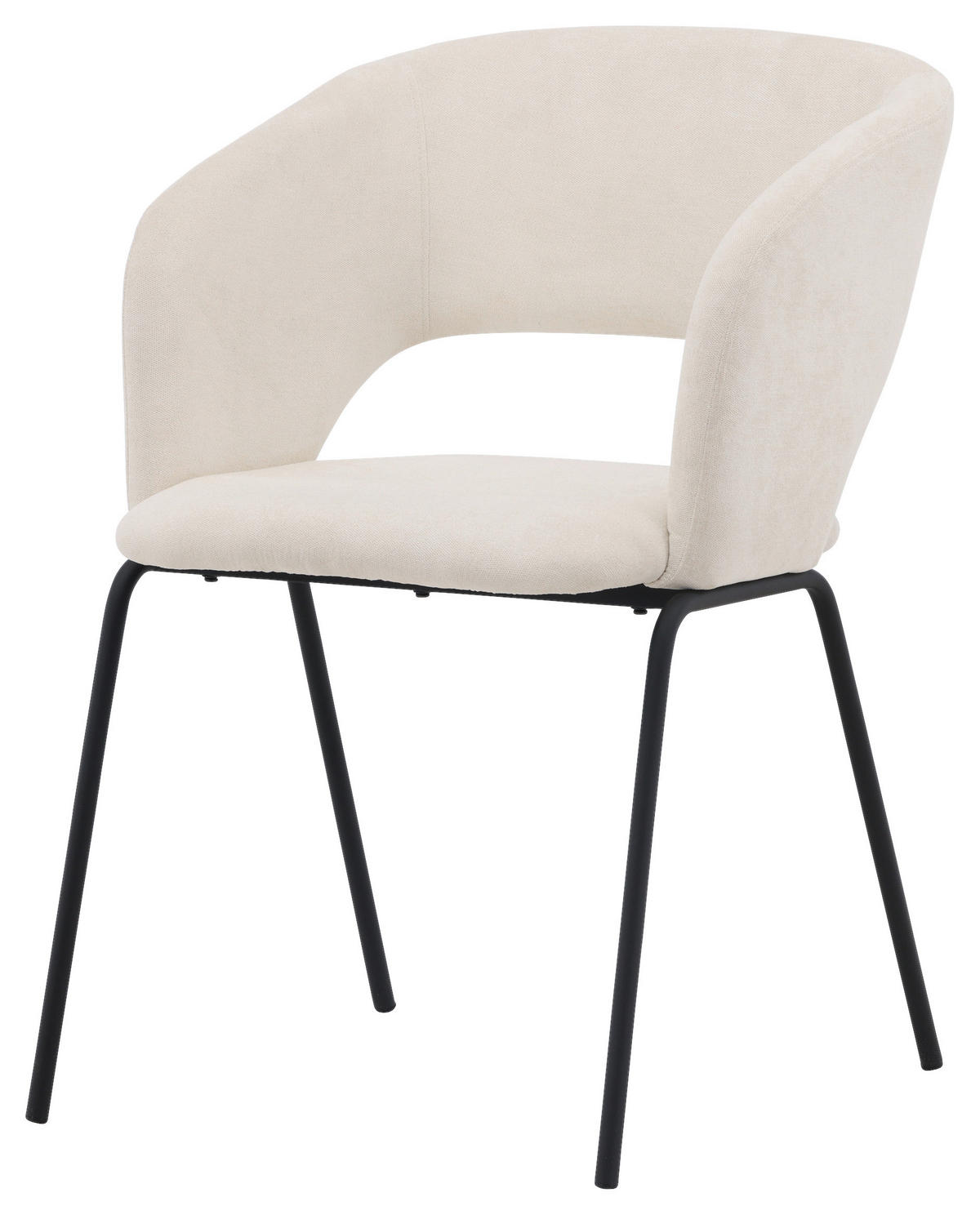 STOLSET 2 styck stål textilväv  - vit/svart, Design, metall/textil (66/86/66cm) - Livetastic
