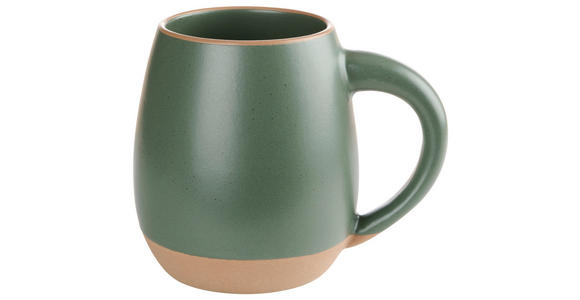 KAFFEEBECHER Dipped  520 ml   - Grün, Trend, Keramik (7,5/10,9cm) - Landscape