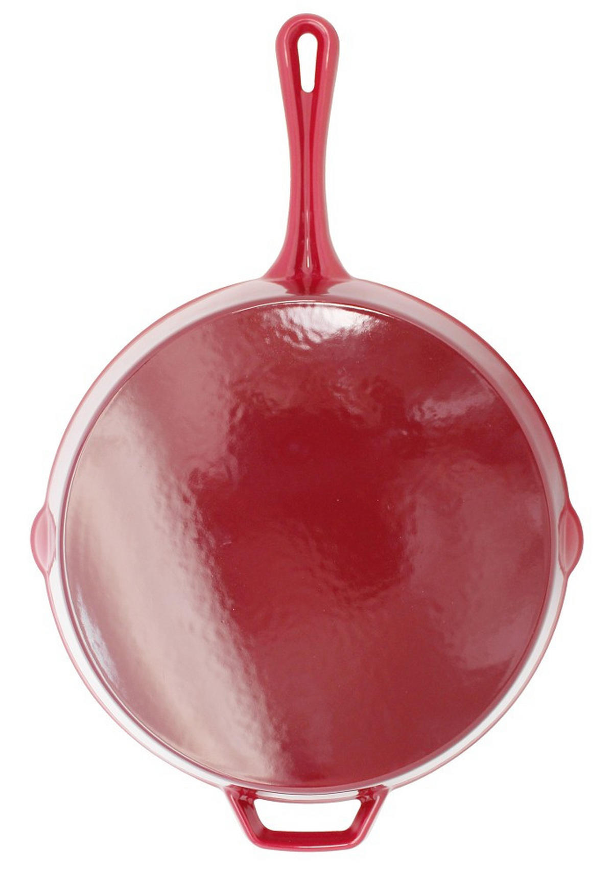 SCHMORPFANNE Gusseiserne Schmorpfanne Keramikbeschichtung 28 cm  - Kirschrot, Basics, Metall (28cm) - ELO