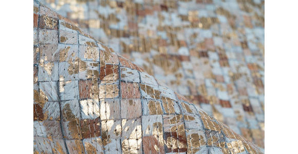 FLACHWEBETEPPICH 80/150 cm Finish 125 Beige / Gold Goldfarben, Beige  - Beige/Goldfarben, Basics, Leder/Textil (80/150cm) - Novel