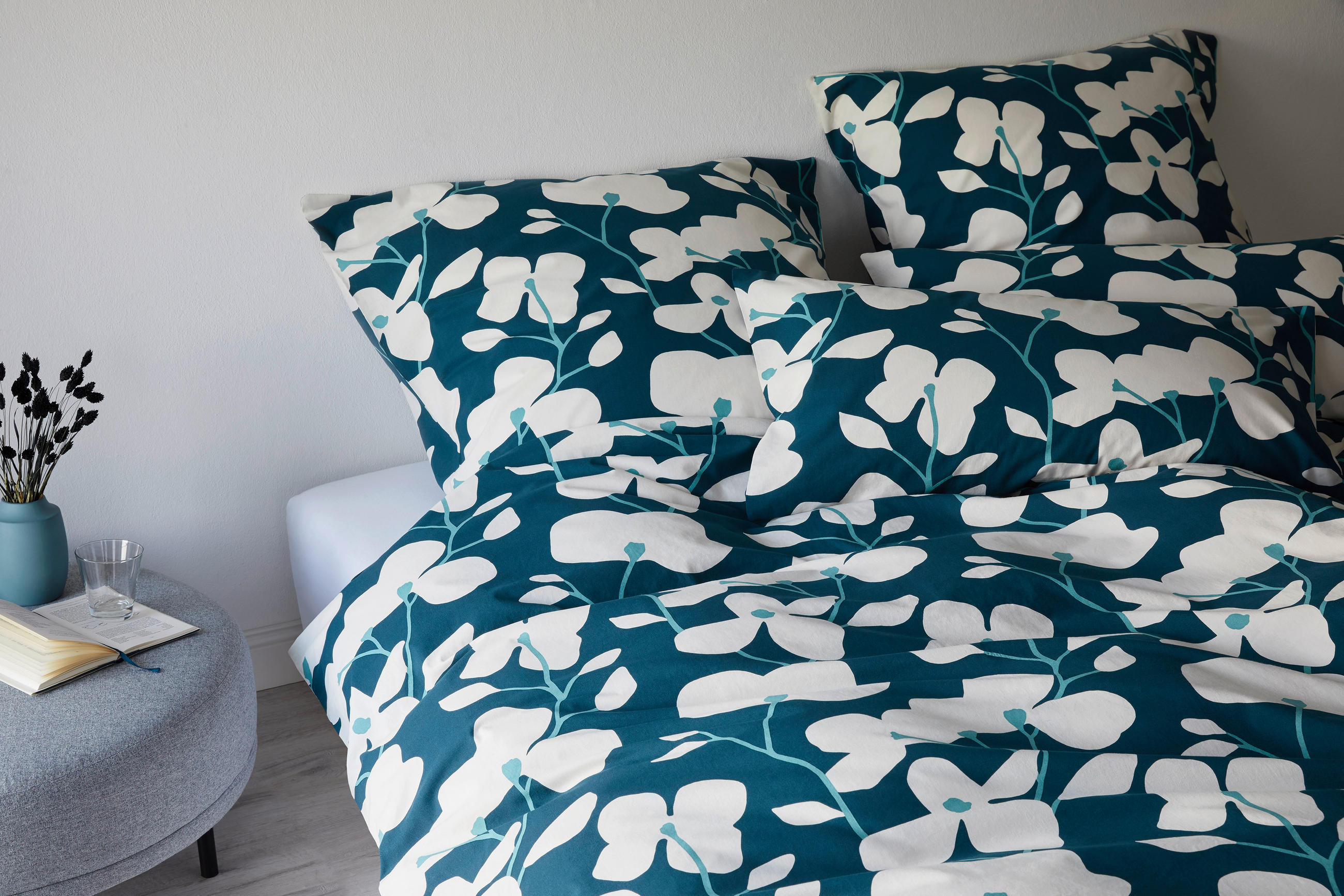 BETTWÄSCHE Twine Perkal 155/220 cm  - Petrol, Basics, Textil (155/220cm) - Yes for bed