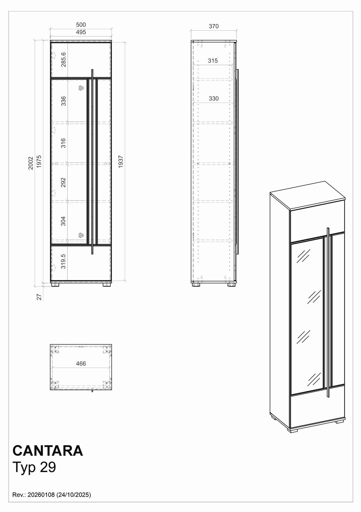 MEHRZWECKSCHRANK 50/201/39 cm  in Eichefarben  - Eichefarben/Schwarz, MODERN, Holzwerkstoff/Kunststoff (50/201/39cm) - MID.YOU