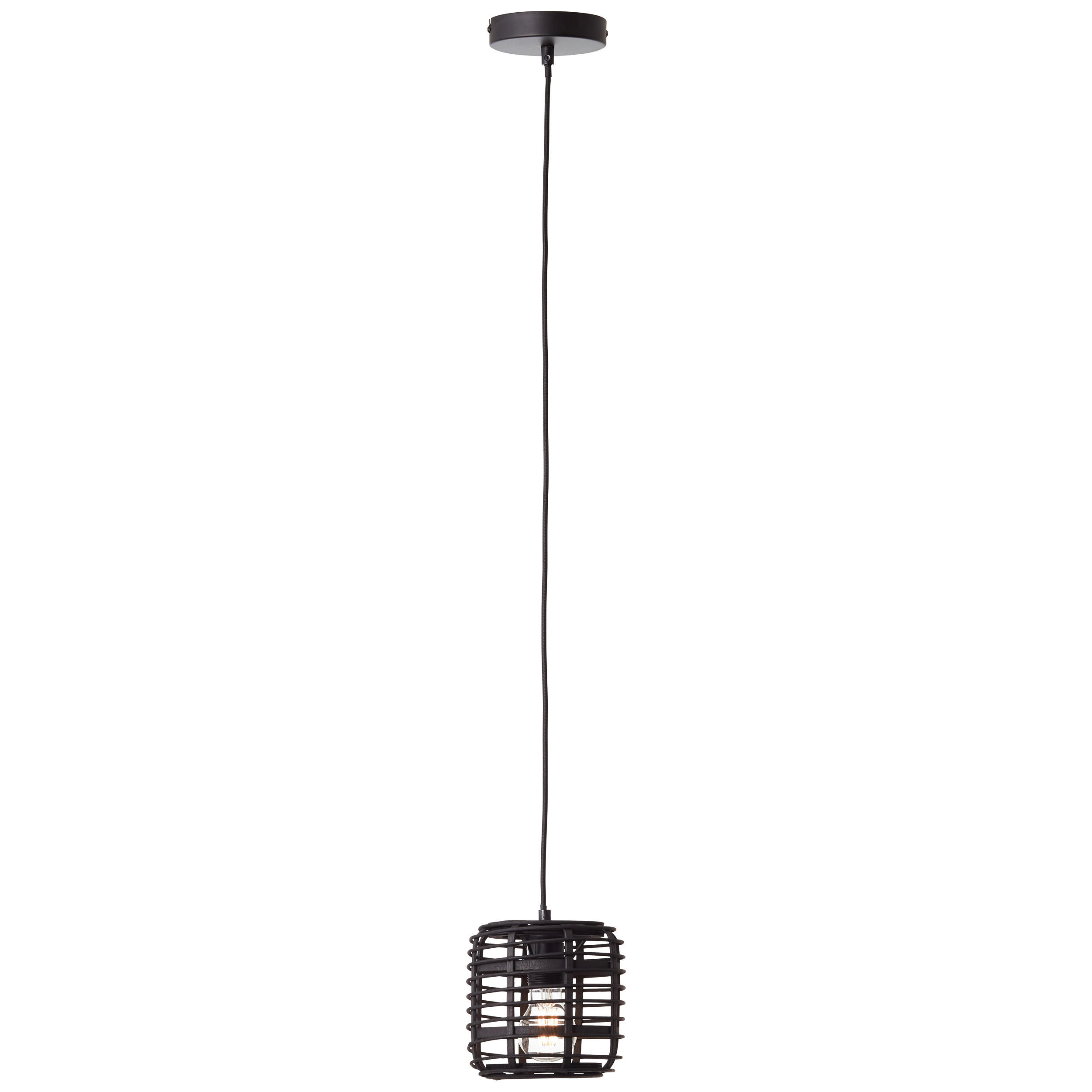 HÄNGELEUCHTE 16/127 cm    - Schwarz, Konventionell, Holz/Metall (16/127cm) - Brilliant