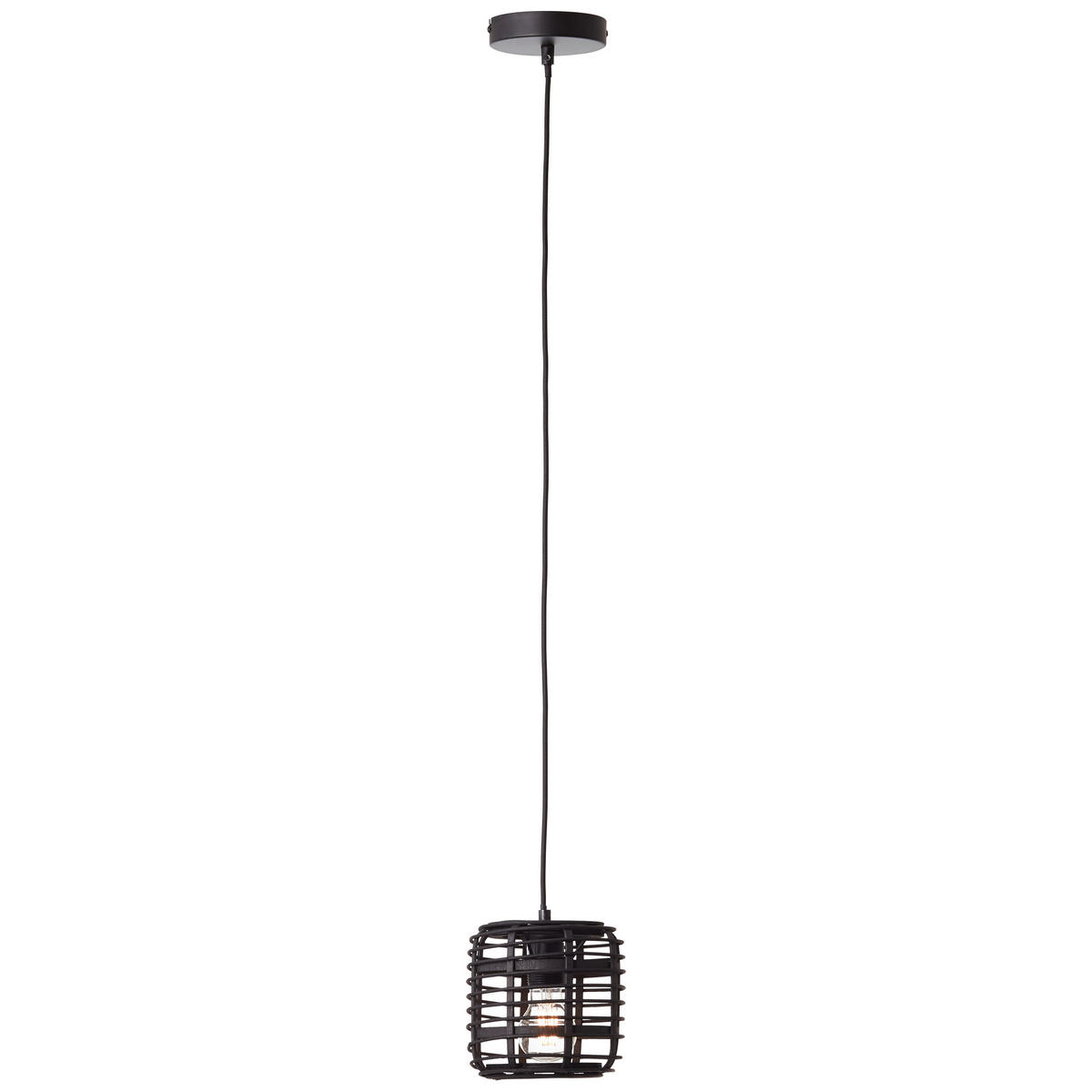 HÄNGELEUCHTE 16/127 cm    - Schwarz, Konventionell, Holz/Metall (16/127cm) - Brilliant