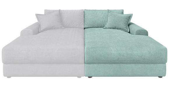 BIGSOFA Cord Salbeigrün  - Salbeigrün/Schwarz, MODERN, Kunststoff/Textil (117/93/190cm) - Carryhome