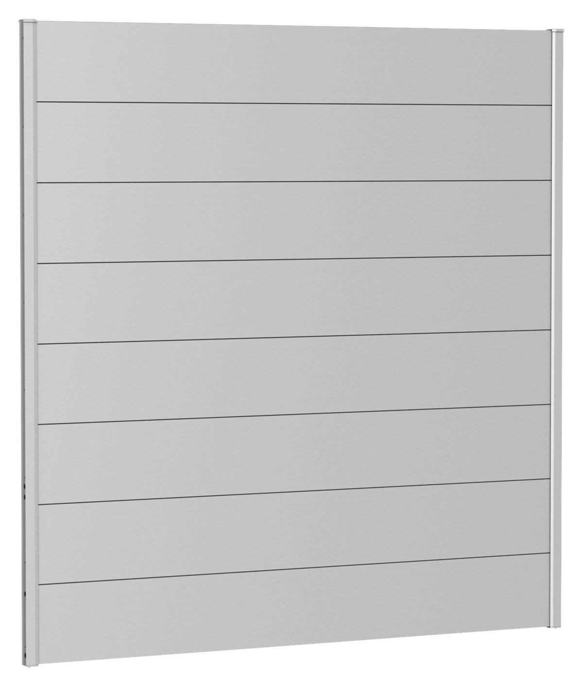 SICHTSCHUTZ - Silberfarben, Basics, Metall (180/182/4,4cm) - Biohort