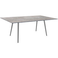 GARTENTISCH Kunststoff Grau rechteckig  - Anthrazit/Grau, MODERN, Kunststoff/Metall (180/100/75cm) - Stern