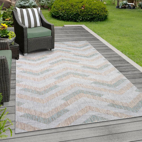 PREPROGA ZA ZUNANJO UPORABO Melissa 140/200 cm tkano siva, bež - siva/bež, Konvencionalno, tekstil (140/200cm)