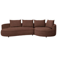 BIGSOFA in Chenille Braun  - Schwarz/Braun, Design, Kunststoff/Textil (322/82/154cm) - home24