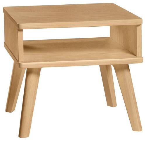 NACHTKÄSTCHEN in massiv Eiche Eichefarben  - Eichefarben, Design, Holz (48/38/42cm) - Hasena