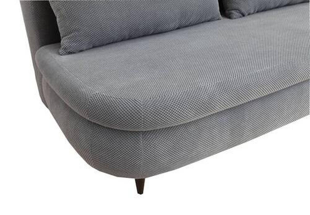 SCHLAFSOFA Simon Webstoff, Plüsch Orange  inkl. Rückenkissen, Bettkasten, Schlaffunktion, Rücken echt  - Schwarz/Orange, Design, Textil (213/89/105cm) - Novel