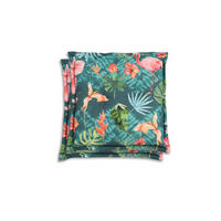 GARTENSITZKISSEN 2er-Set Flamingo  - Blau/Rosa, Basics, Textil (50/7/50cm)