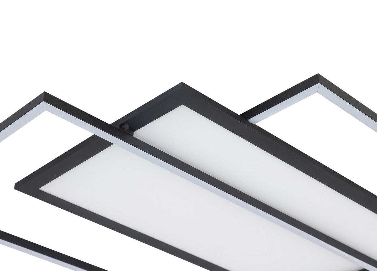 PLAFONIERĂ CU LED - negru, Trend, plastic/metal (80/50/6cm) - Novel