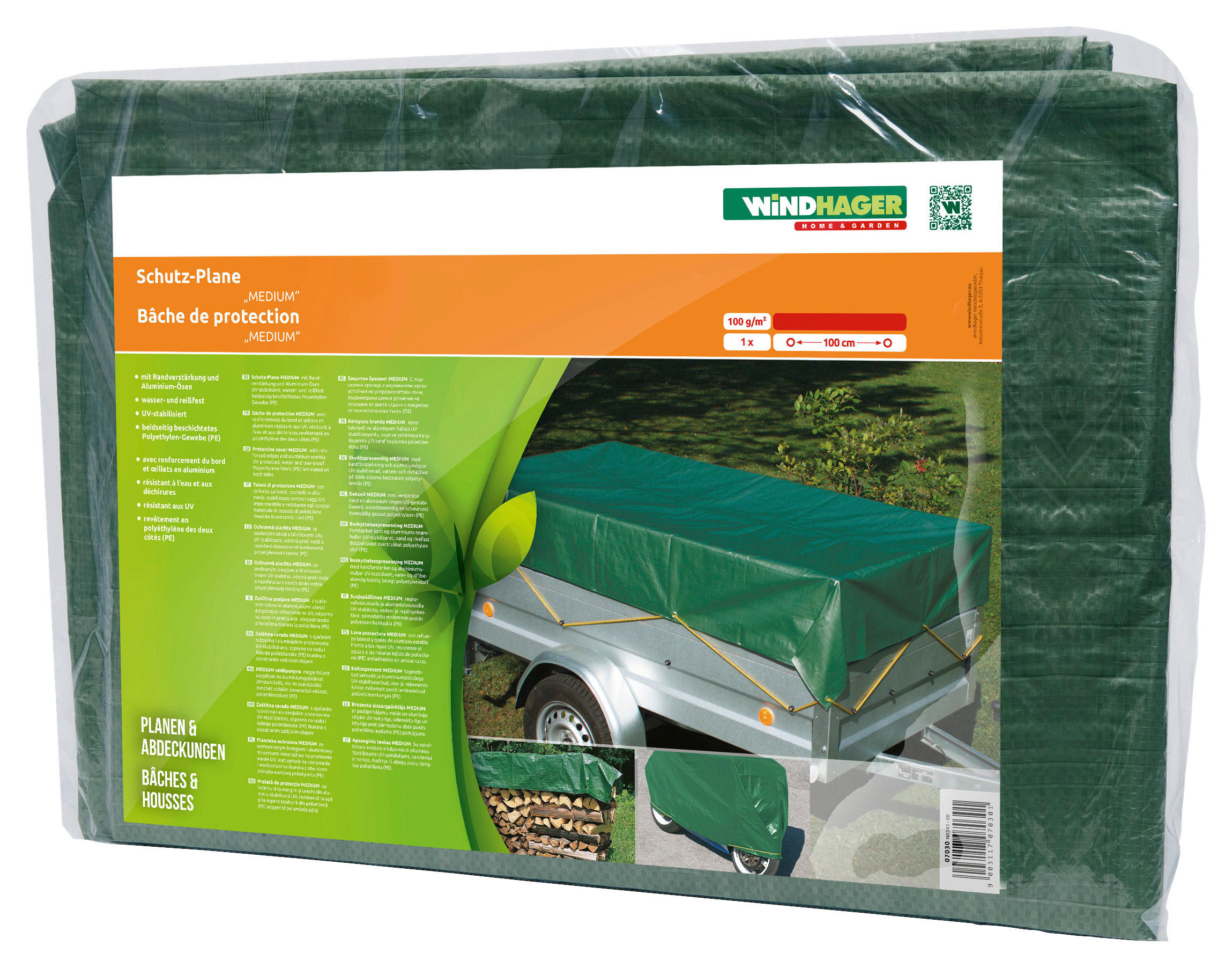 Schutzplane Mit Ösen 5x6 M Medium Grün