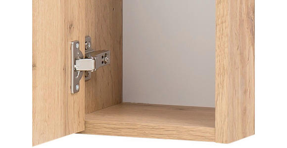 SPIEGELSCHRANK 120/64/20 cm - Eiche Wotan/Alufarben, Natur, Glas/Holzwerkstoff (120/64/20cm) - Xora