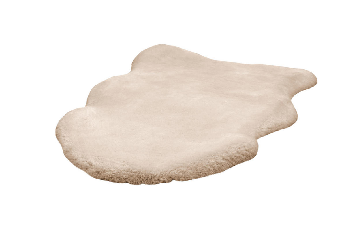 KOŽEŠINOVÝ KOBEREC, 60/90 cm, krémová - krémová, Trend, textil (60/90cm)