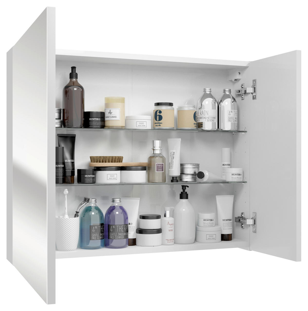 SPIEGELSCHRANK 65/60/15 cm  - Weiß, Basics, Glas/Holzwerkstoff (65/60/15cm) - MID.YOU