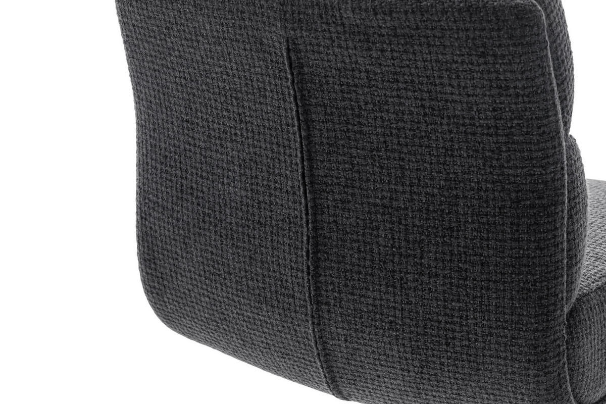 BARHOCKER in Metall, Textil Anthrazit, Edelstahlfarben  - Edelstahlfarben/Anthrazit, Design, Textil/Metall (43/84/52cm) - Dieter Knoll