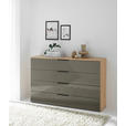 SCHWEBETÜRENSCHRANK in Weiß - Chromfarben/Weiß, Design, Glas/Holzwerkstoff (336/240/68cm) - Moderano